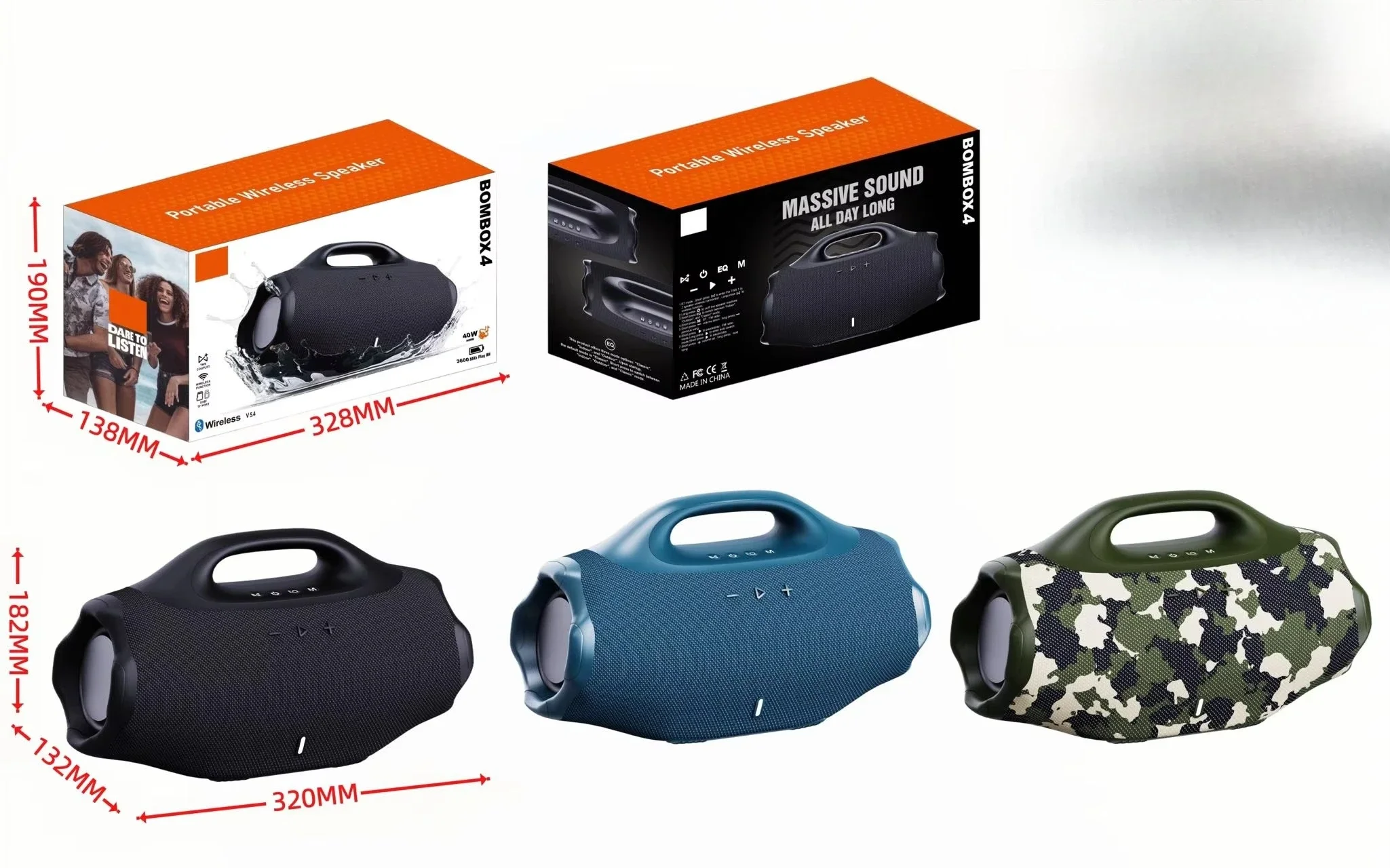 Super Speaker 4 Speakers Wireless Portable Outdoor Activity Large Speaker