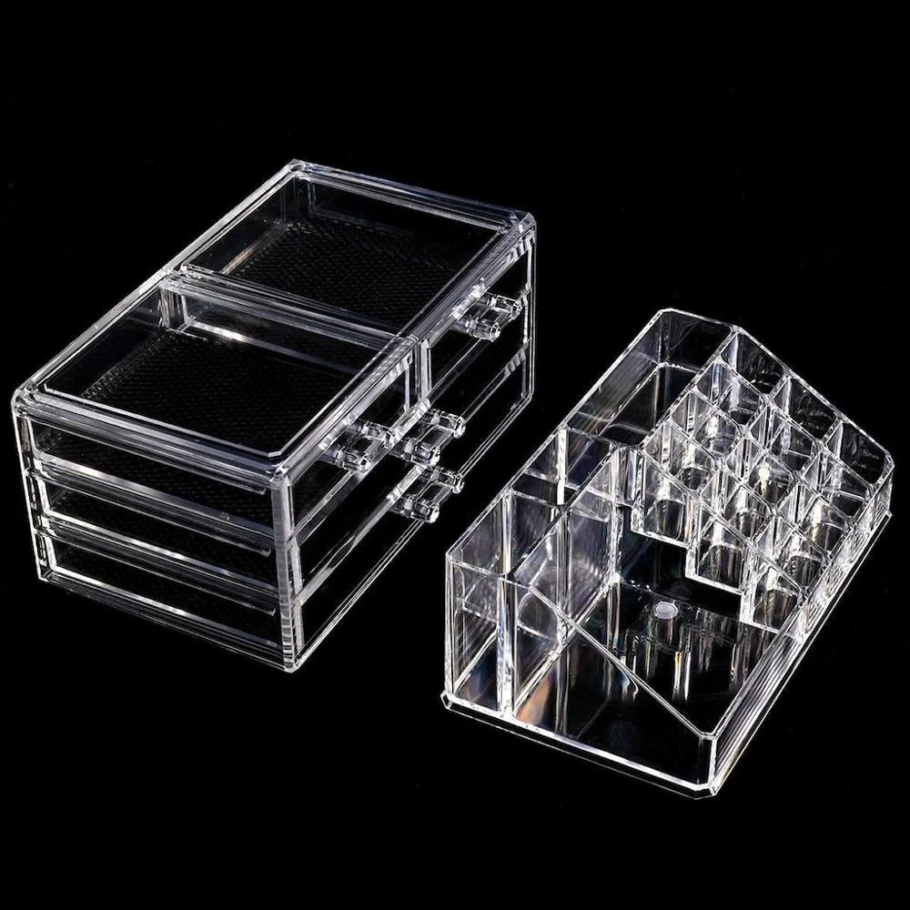 Acrylic Makeup Organizer Drawer Box Jewelry Sundries Finishing Cosmetic Storage Lipstick Holders perfume display Transparent