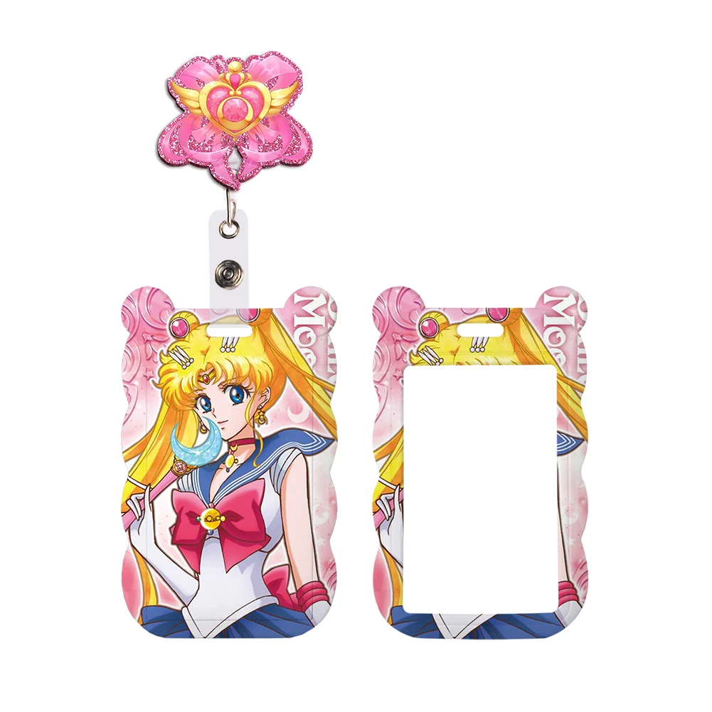 

Japanese Anime Designs Fight Moon Gilrs Lanyards Id Badge Holder Strap Work Card Bus Access Card Holder Keychains Accessories