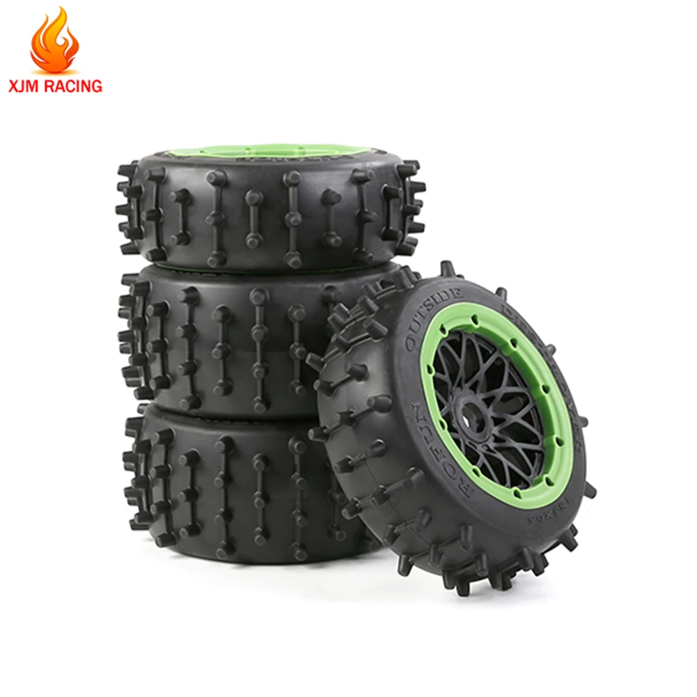 

Super Grip Front or Rear Nail Tire Set for 1/5 Hpi Rofun Baha Rovan Kingmotor Baja 5b Ss Buggy Truck Remote Control Car Parts