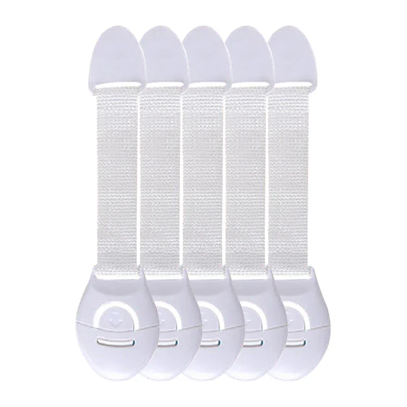 

5Pcs Baby Safety Latch Drawer Webbing Safety Lock Multifunctional Protection Cloth Belt Lock Drawer Lock Cabinet Door Locks