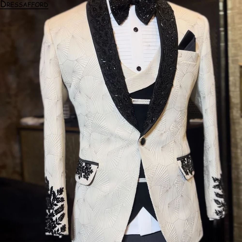 

(Куртка + брюки) Мужская мода Свадебный банкет Вечеринка Цветочные костюмы Певица Пианист Сценическое платье Блейзер и брюки