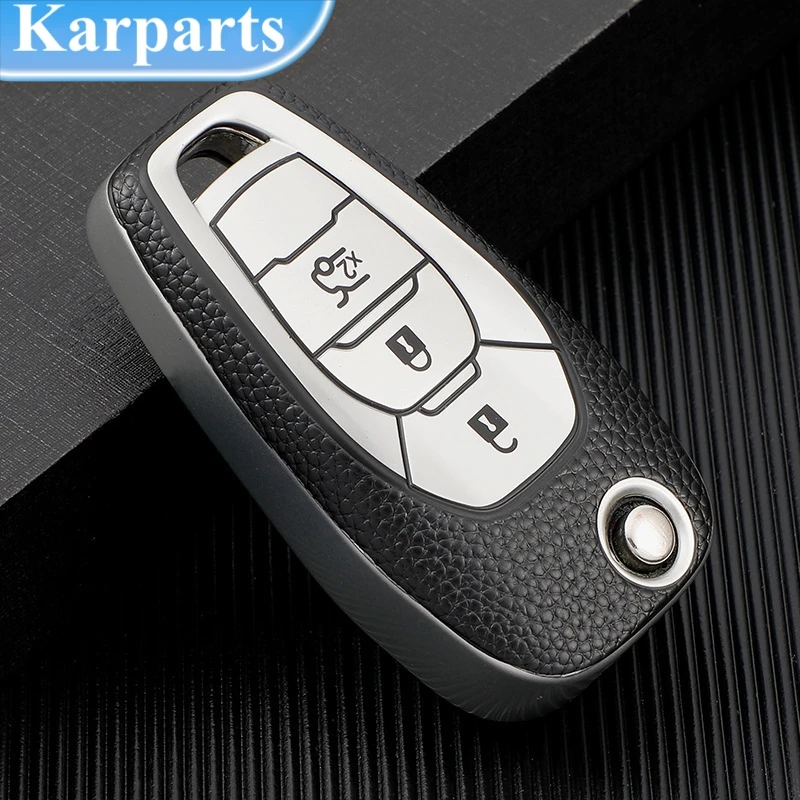 TPU Car Folding Key Case Cover Protection Shell Holder For Chevrolet Spin Entered Cobalt Cross Captiva Onix Onyx LTZ Accessories