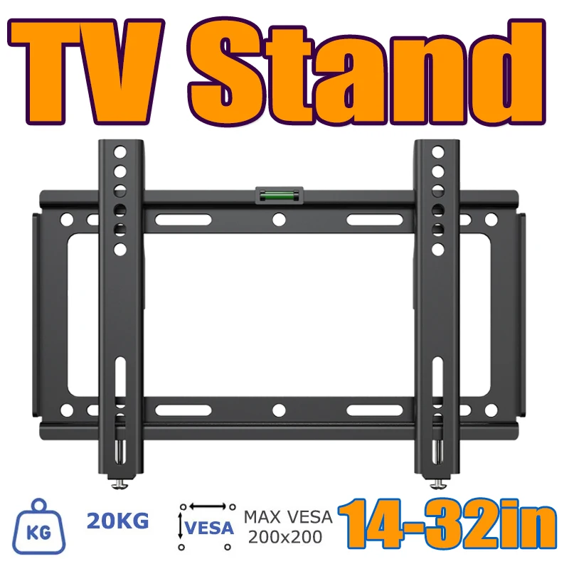 BEISHI Fixed TV Wall Mount Monitor Holder Adjustable TV Mount Bracket  for 14-32 Inch Plasma HDTV LCD LED Screen TV Rack