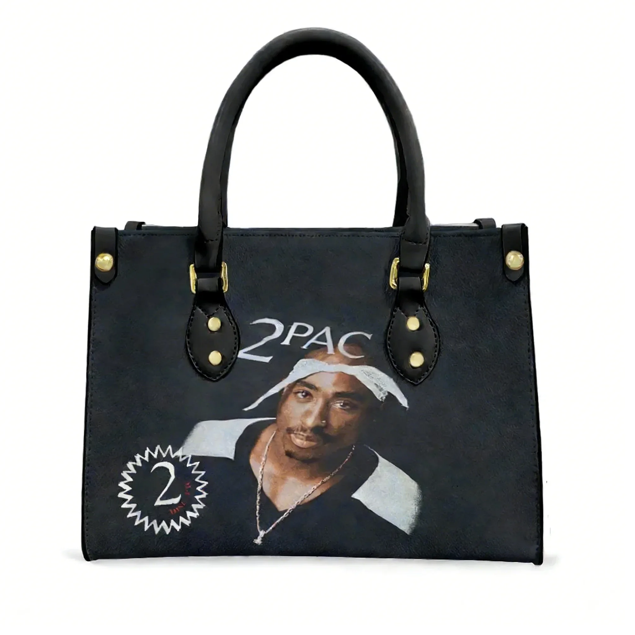 

Сумка-тоут с изображением Тупака (2Pac), хип-хоп исполнителя, для женщин и мужчин, с возможностью персонализации текста и изображения, из искусственной кожи, для бизнеса, шопинга, подарок.