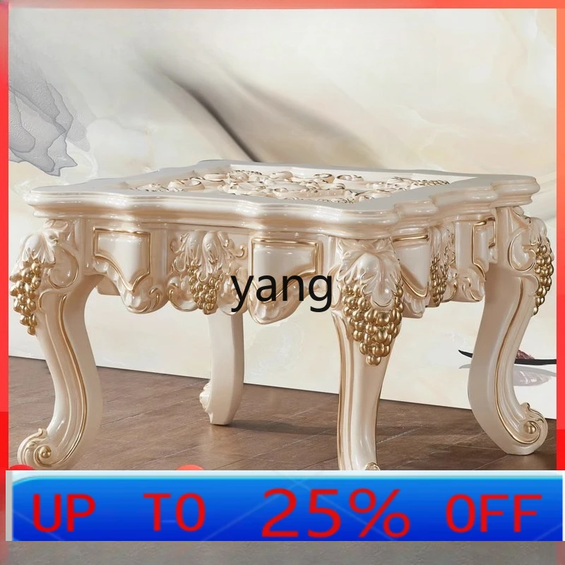 

LH living room sofa side few solid wood carving flower small coffee table square household small square table