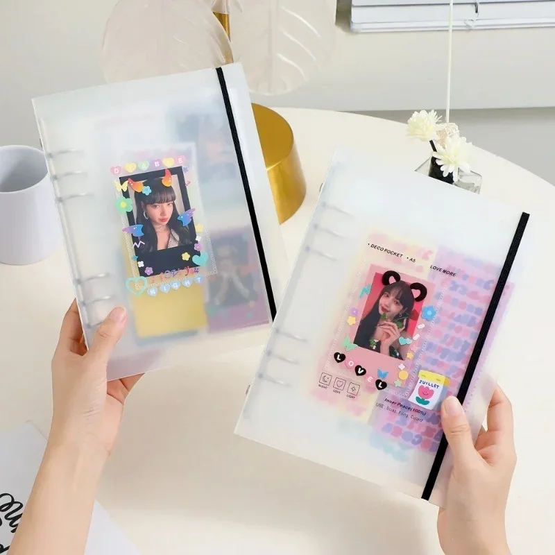 A5 Photocard Binder Collect Book Korean Binder Photocards Idol Scrapbook for Photos Journal Notebook Card Binder Photo Album