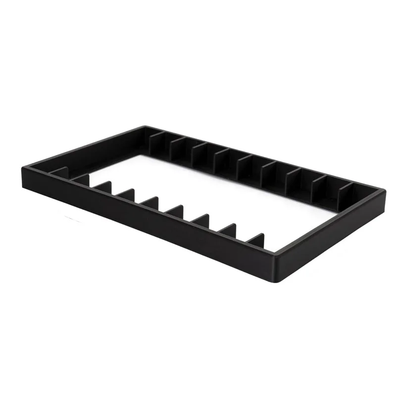 1Pcs Black Plastic Cassette Tape Holder Box With Magnetic Closure Large Capacity Compact Organizer Stores Up To 10 Tapes