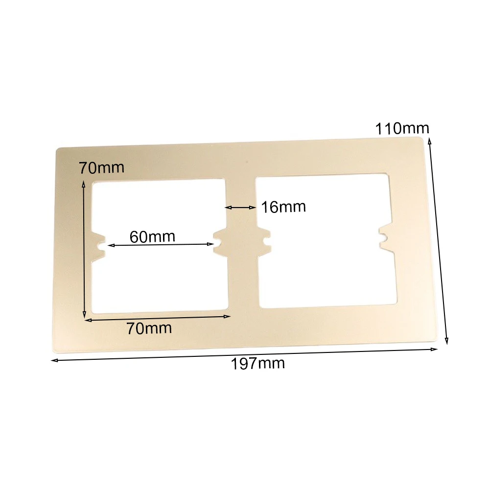 For Home Improvement Gold Switch Socket Panel Decorative Wall Switch Cover Kit Decorative Frame for versatile Compatibility