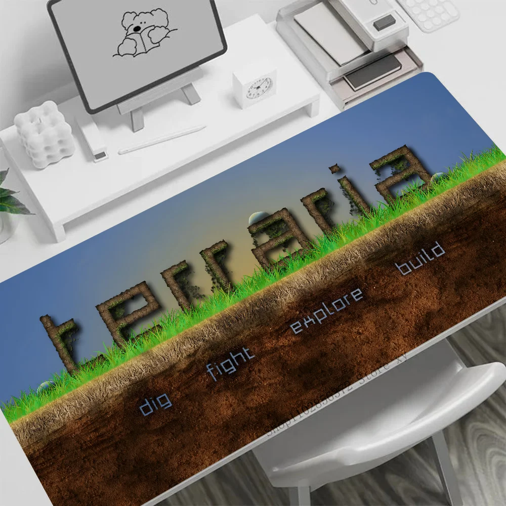 T-Terraria Game Mousepad Large Gaming Mouse Pad LockEdge Thickened Computer Keyboard Table Desk Mat