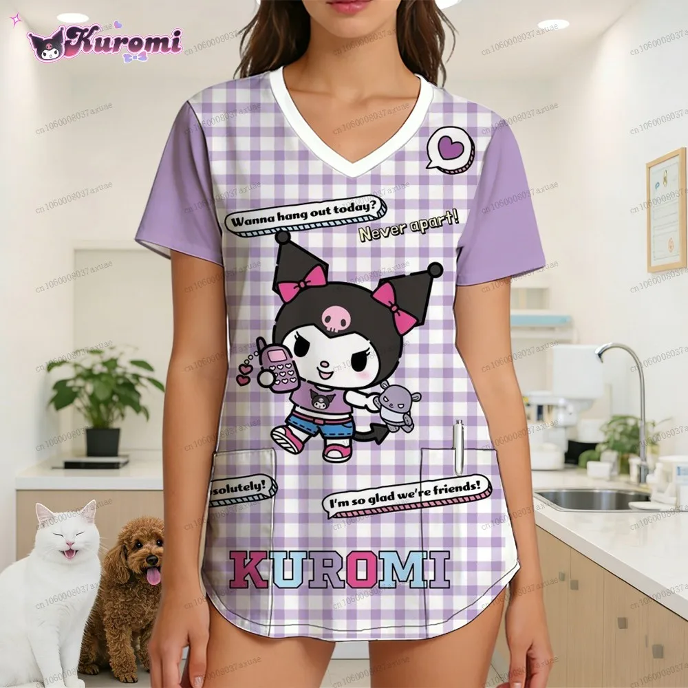 

New Graphic T Shirts Women's T-shirt Kawaii Clothes Y2k Polka Dot 2026 Summer Nurse Uniform Kuromi Cuteore Shoujo Scene Arrivals