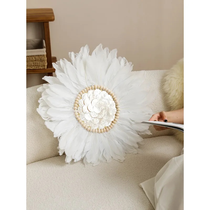 Nordic Style Feather Wall Decorations Natural Shell Pendant  Luxury Creative Home Decor Home Decoration Accessories Decoração