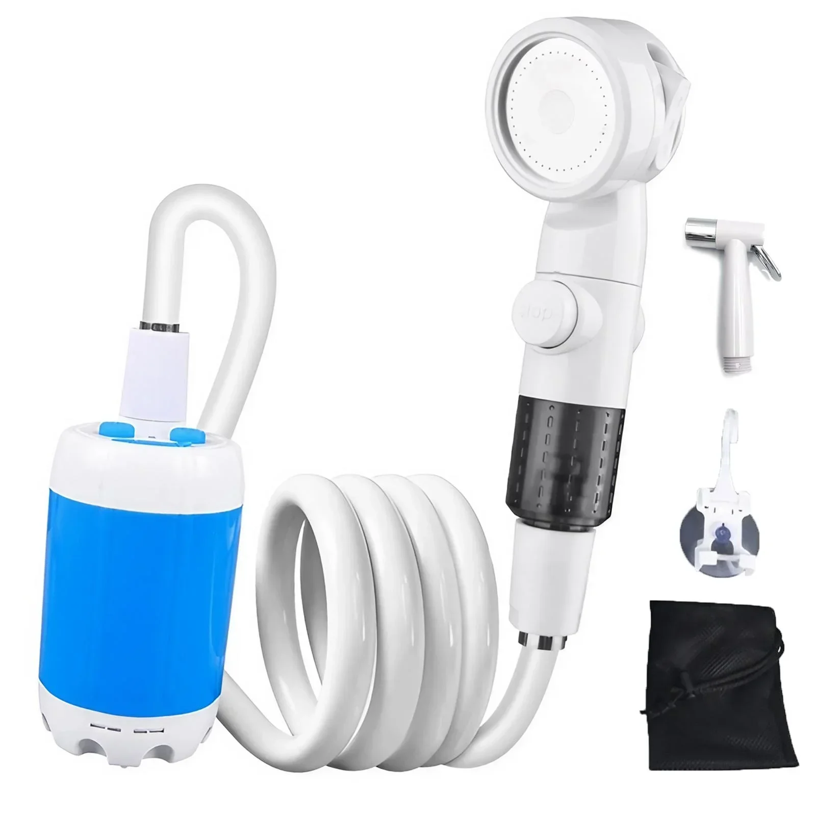 Outdoor Shower Portable Handheld Rechargeable Gentle Pet Bath Sprayer for Dogs and Cats Versatile Water Pump for Car Wash Garden Watering and Flower Care Cordless Low Energy Bath Grooming Equipment Kit