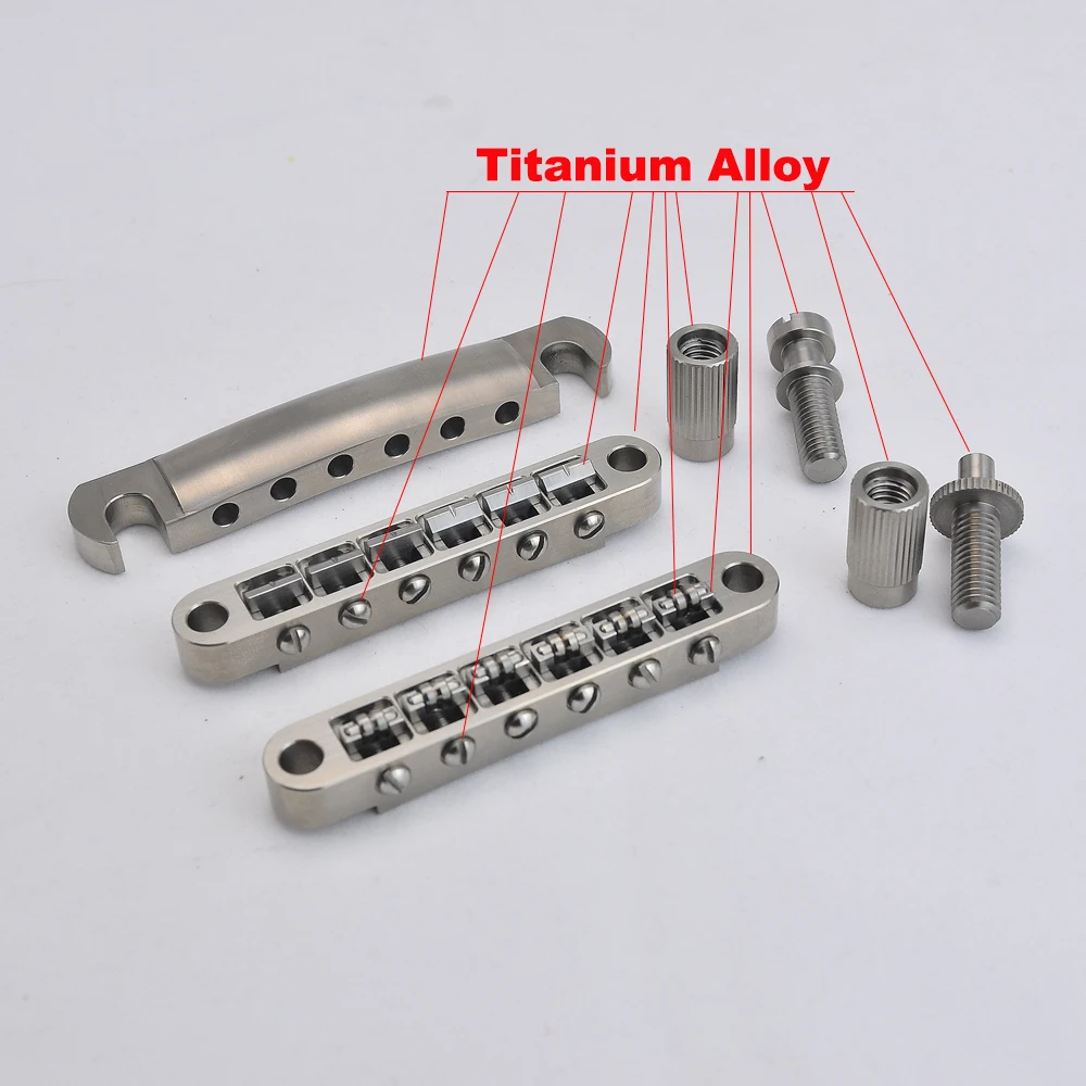 Titanium Alloy Tune-O-Matic Roller Saddle Bridge For LP SG