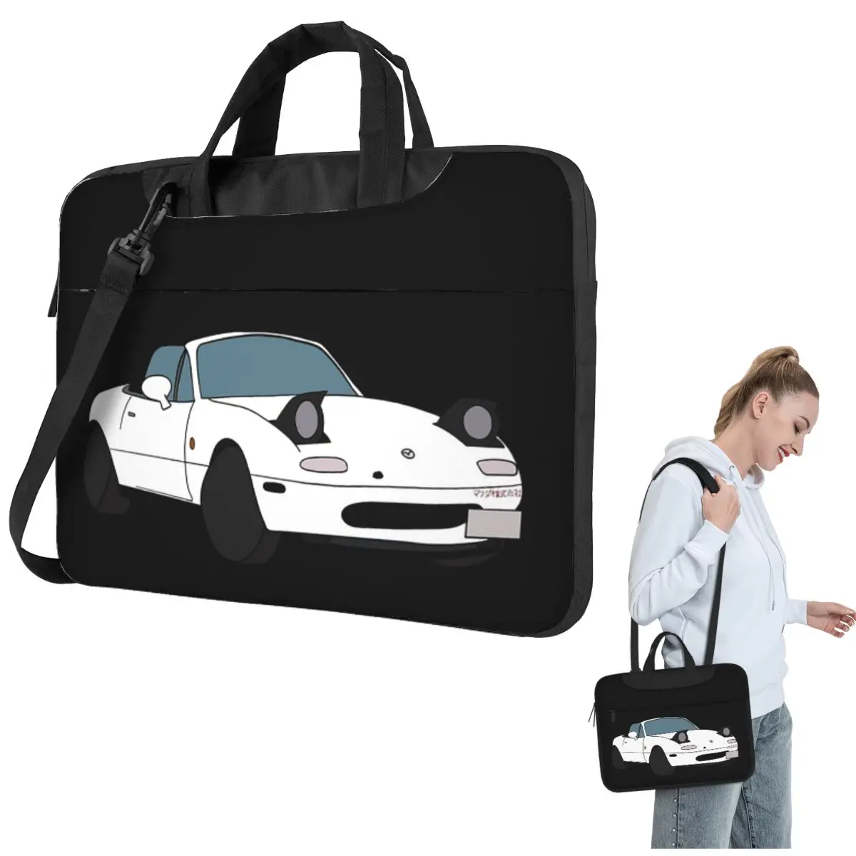 

Mazda Miata Mx5 1990 Crossbody Laptop Bag Case Computer Bag 13 14 15.6 Inch Notebook Pouch for Macbook Pro