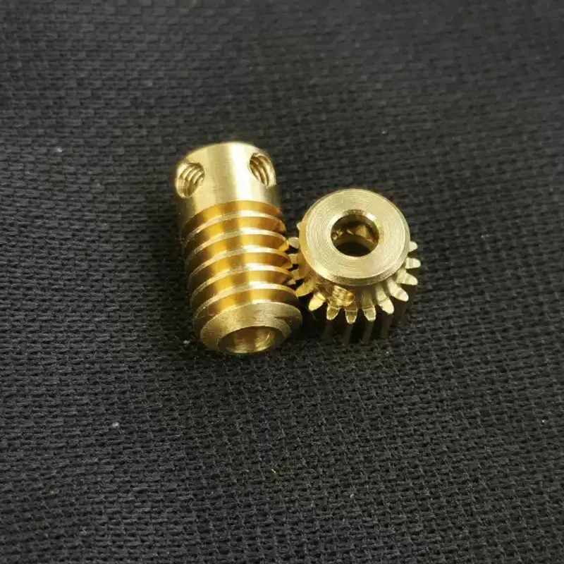

5Sets Modulus 0.4 Hole 3mm Brass Worm Gear Motor Shaft Reduction Gear Pinion 90degree Right Angle Transmission for DIY Car Model