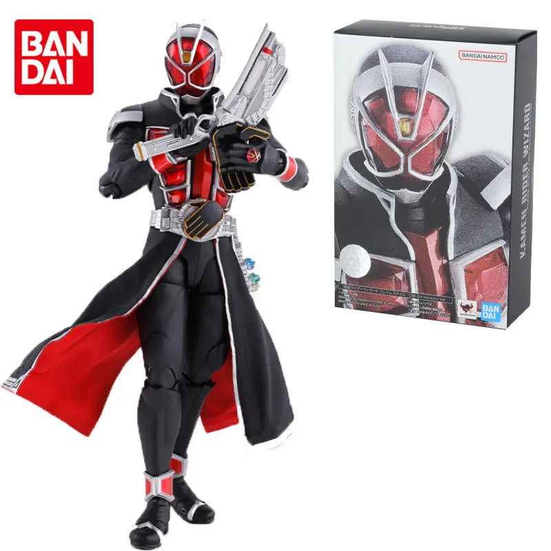 

Bandai Original SHF Kamen Rider Wizard 10th Anniversary Anime Action Figures Toys for Boys Girls Kids Gift