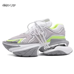 Chunky Sneaker Women Men Designer Spaceship Sport Shoes Fashion Casual Microfiber Leather Fabric Height Increased Platform Shoes