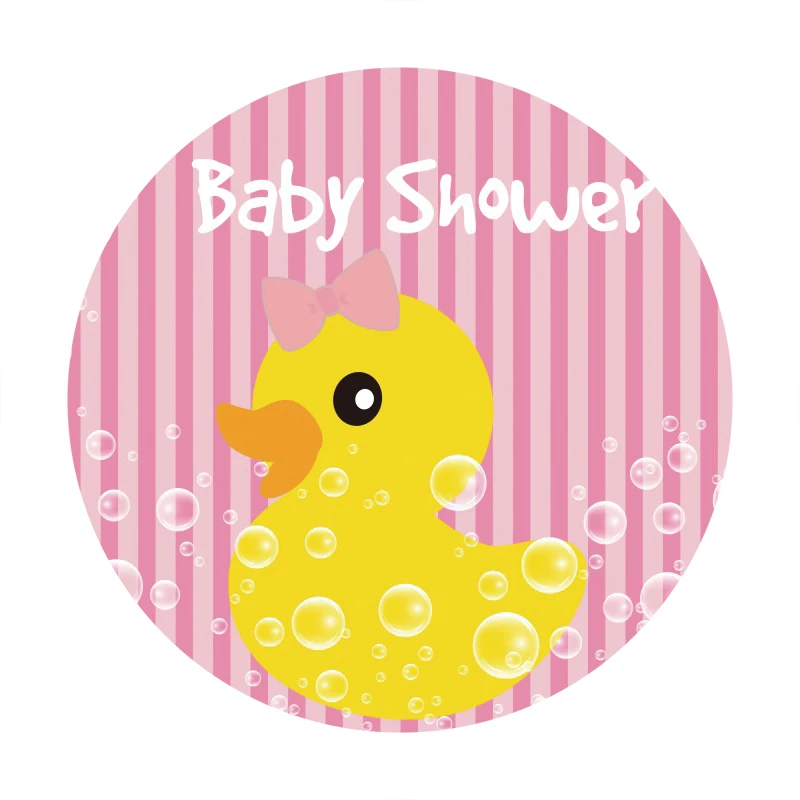 Little Yellow Duck Round Cover Background Backdrop Paty Decoration Cylinder Plinth Column Table Covers Baby Shower Photography