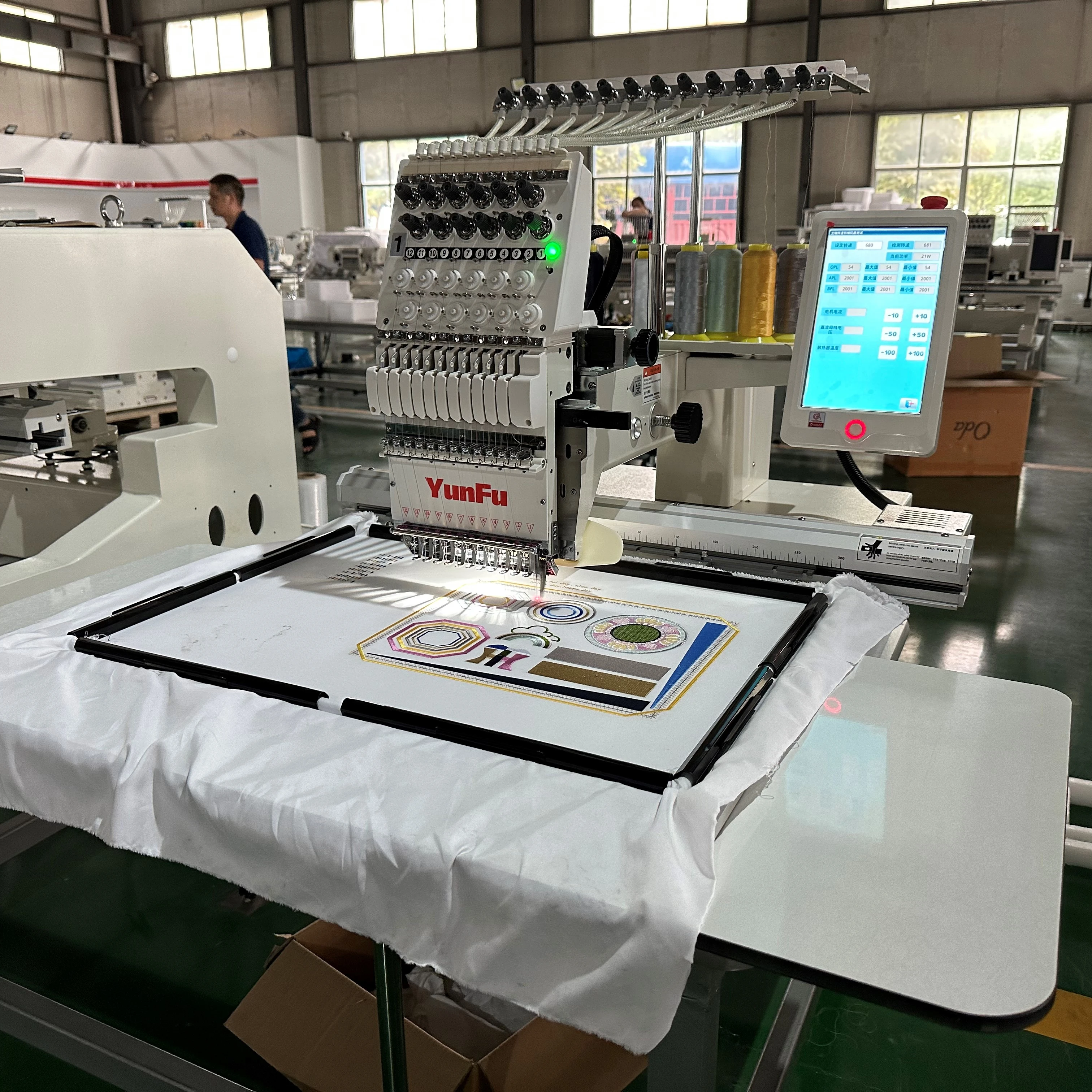 Knitting Machines MT-1501/1201 Commercial Single Head 12/15 Needles Cheap Hat Computerized Embroidery Sewing Machine