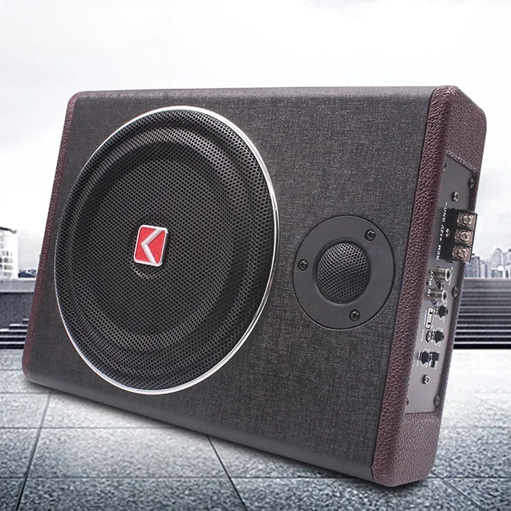 Factory wholesale super thin 12V 8 inch Dj subwoofer 600W car flat audio subwoofer high quality car audio underseat subwoofer