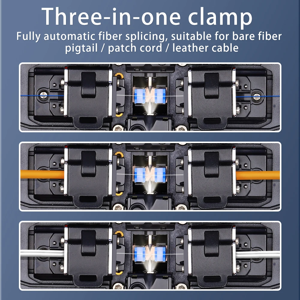 Multi-language Optical Fiber Fusion Splicer FTTH Fiber Splicing Machine Fully automatic high-precision hot melt machine full set