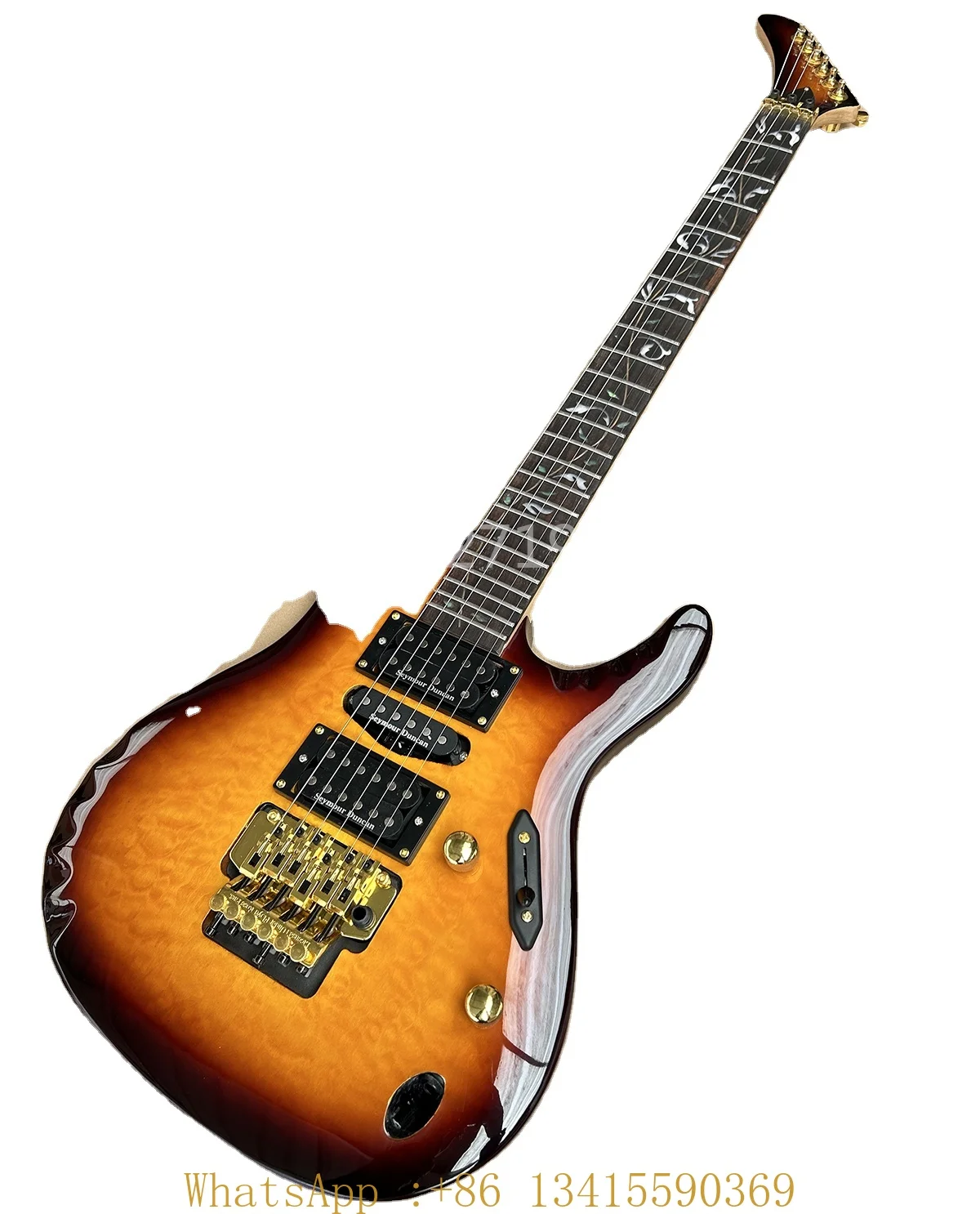 

Flyoung Tobacco Sunburst Color 6 Strings Electric Guitar Scalloped Maple Fretboard Cheap Price Guitar