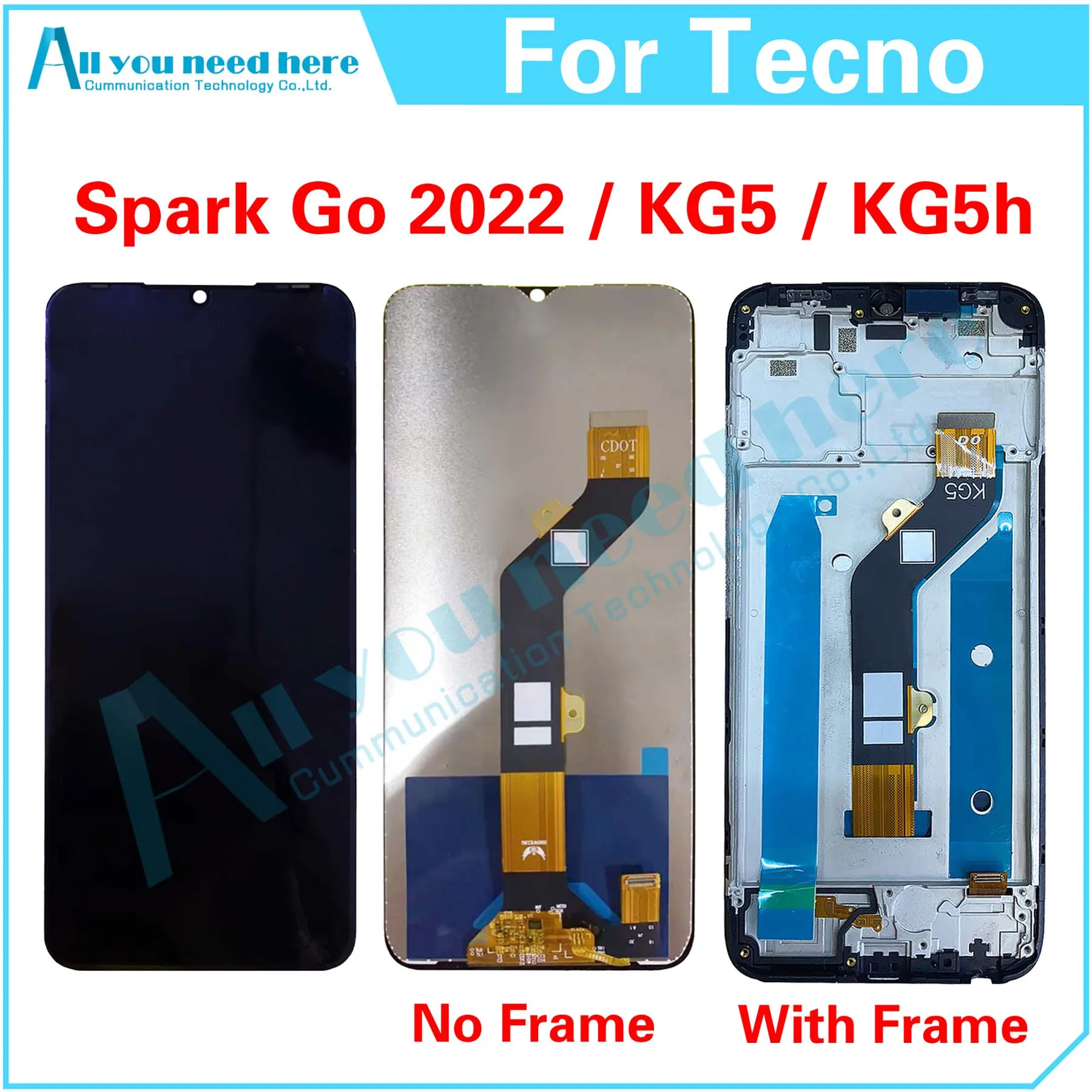 

100% Test For Tecno Spark Go 2022 KG5 KG5h LCD Display Touch Screen Digitizer Assembly Replacement