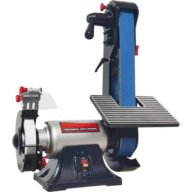 

Combo 2" x 42" Belt Sander 6" Bench Grinder, Knife Sharpener with Large Work Table BG2600 Upgraded Model