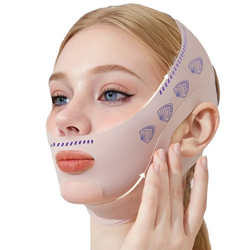 قناع نوم لنحت الوجه قابل للتعديل بثلاثة أضعاف، قناع تنحيف مرن، قناع شد الرفع، قناع تشكيل على شكل حرف V #1