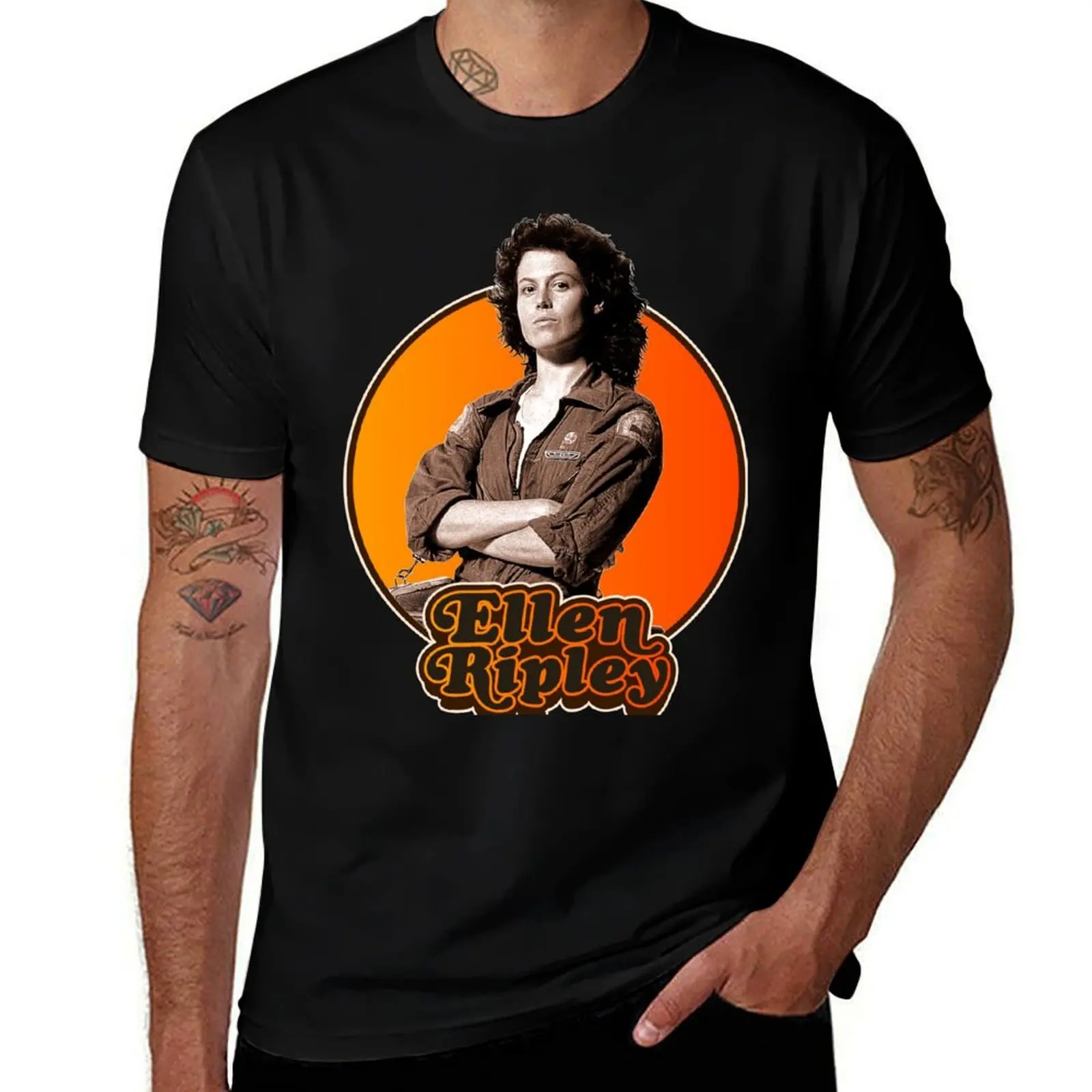Retro Ellen Ripley Alien Tribute T-Shirt funny t shirts cotton T-Shirt