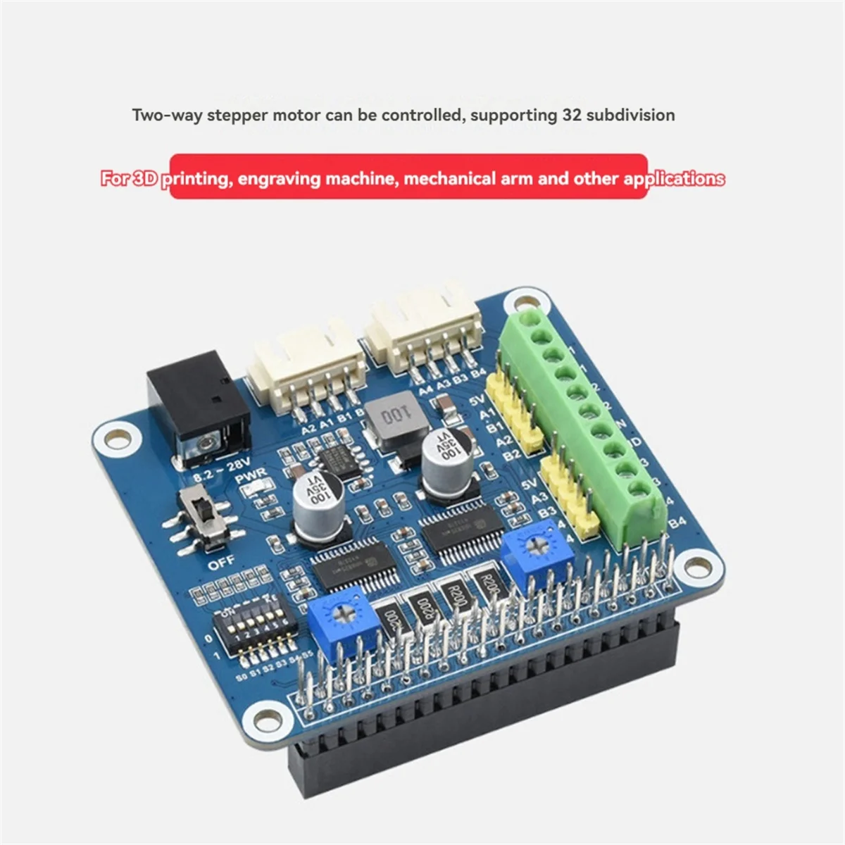 Placa de expansión GFR5-For Raspberry Pi Motor HAT para Jetson Nano, DRV8825