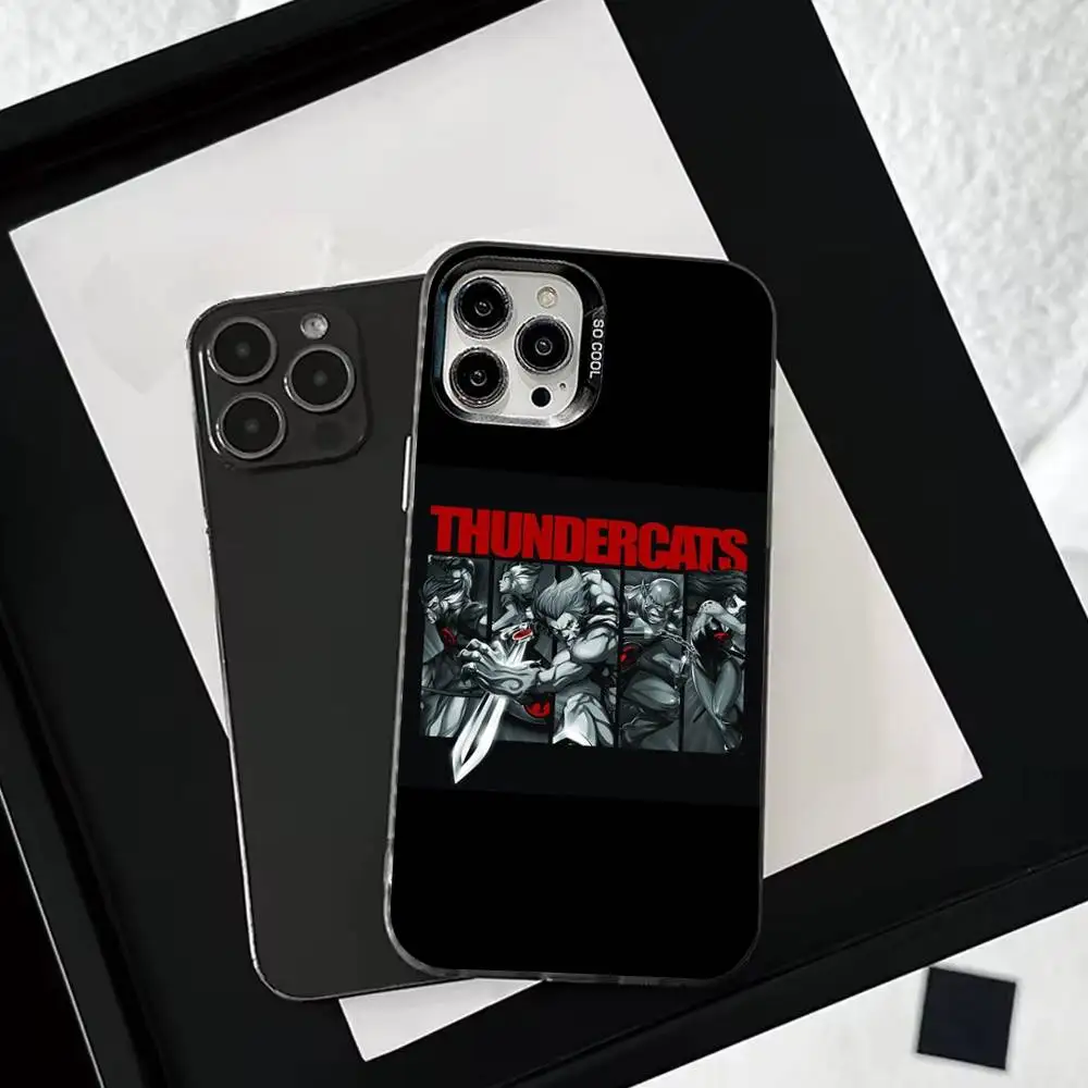 حافظة هاتف T-ThunderCats-S C-CARTOON لهاتف iPhone 16,15,14,13,12,11,Mini,Pro,SE,MAX غطاء أبيض غير لامع مقاوم للصدمات