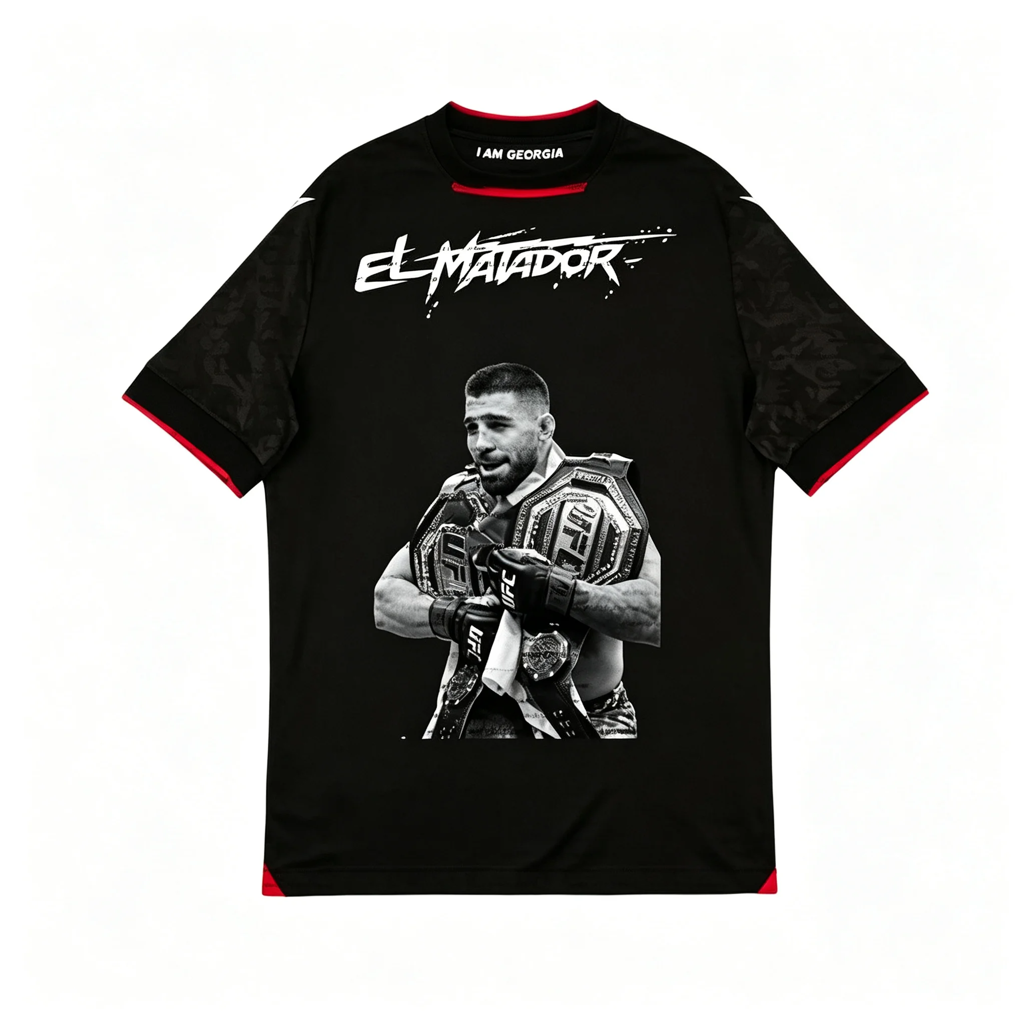 2026 Summer New Ilia Topuria Special Edition MMA Football Shirt Men Loose  Fitness Training Breathable Sports Tshirt ﻿