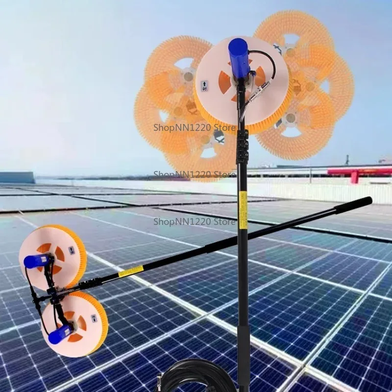 Solar Panel Cleaning Brush Manufacturer Solar Panel Cleaning Washing Machine 7.5m Automatic Roller Brush With Double Head