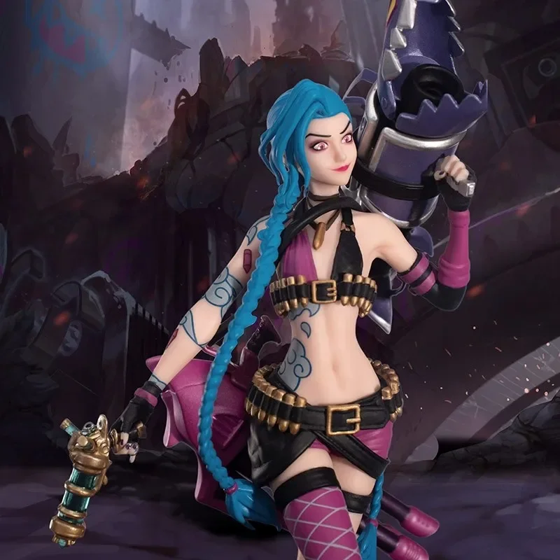 22cm Jinx Kaisa Luxanna League Of Legends Figure Gk Anime Action Pvc Figurine Collection Model Toys Gift For Boys Boyfriend