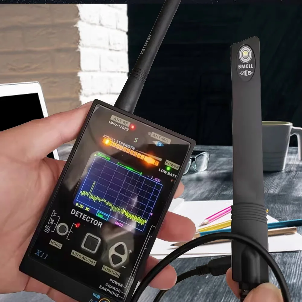 

1 МГц-12 ГГц детектор искусств камеры профессиональный антишпион ошибка защита безопасности радиочастотный сигнал скрытые гаджеты автомобильный GPS трекер детектор