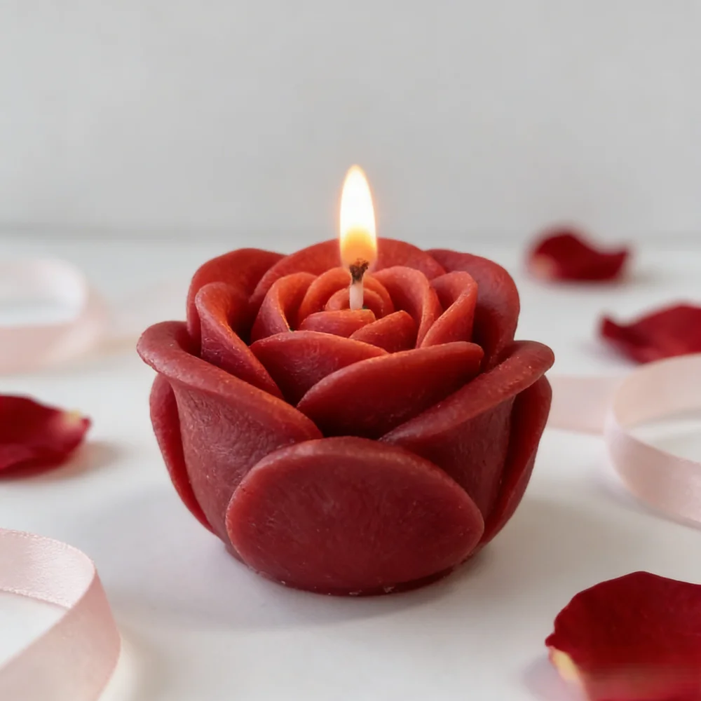 Mehrgrößen 3D Romantische Rosen-Silikonform DIY Kerzen- und Seifenherstellungswerkzeug Hochzeitstorten-Dekoration Perfektes Valentinstagsgeschenk – Detail 3