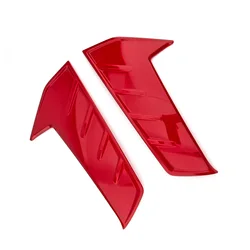 Red Exterior Style Front Bumper Side Fog Light Lamp Frame Decoration Cover Trim For Hyundai Elantra CN7 N Line (A)