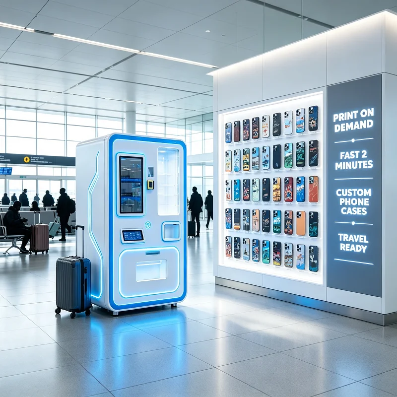 Low Cost Phone Case Printing Kiosk Automatic Vending Booth for Convenience Store Corner