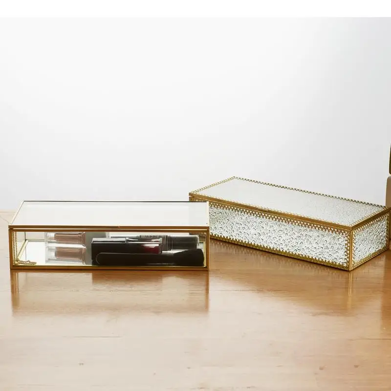 Glass Storage Boxes Cosmetics Jewelry Organizing Boxes Creative Household Phnom Penh Jewellery Beauty Brush Storage Containers