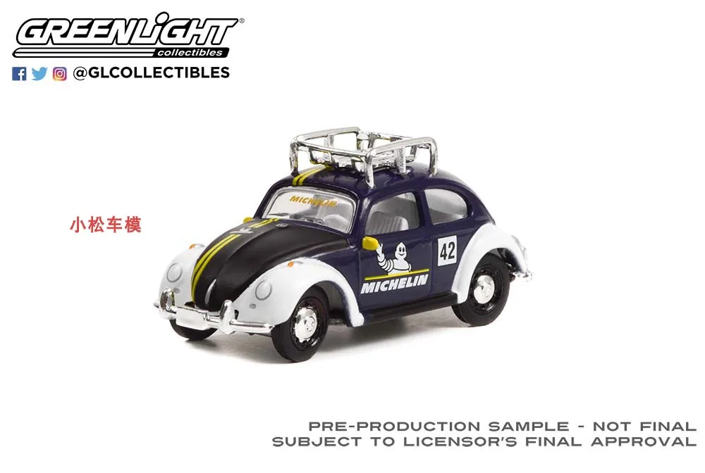 1: 64 portapacchi classico Volkswagen Beetle - Pneumatici Michelin Collezione Advanced Ornament Car Models