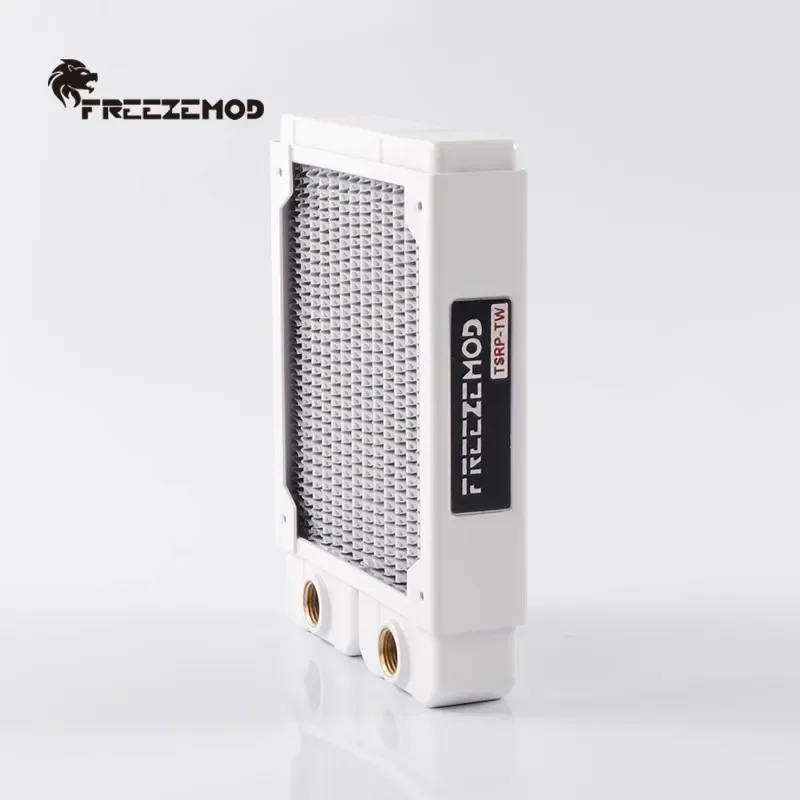 FREEZEMOD 2024 New 120mm White Copper Radiator PC Water Cooler Copper Liquid Cooling 12CM Fan TSRP-TW-White120