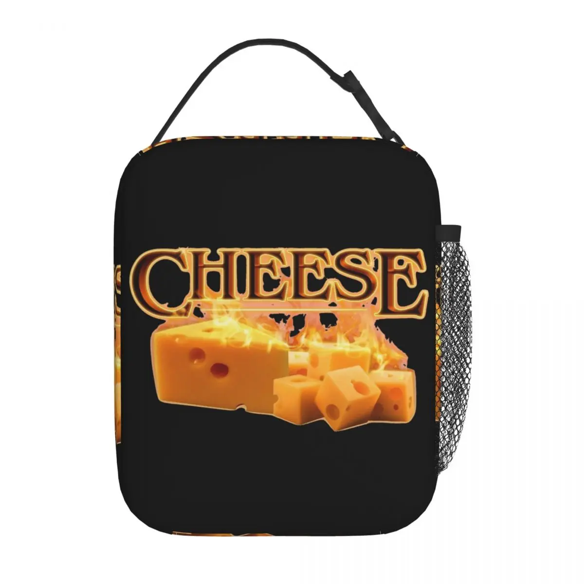 Cool Fire Cheese Insulated Lunch Bag Popular Cheese Meme Food Container Bags Reusable Cooler Thermal Lunch Box For Work