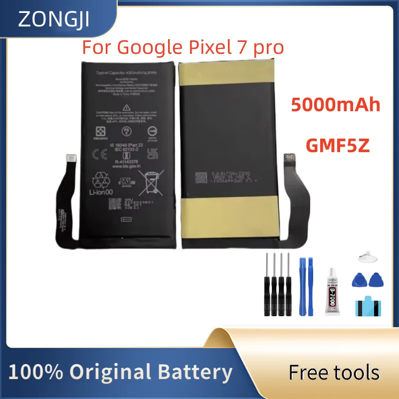 New Battery GMF5Z 5000mAh For Google Pixel 7 Pro Mobile Phone Battery +Free Tools