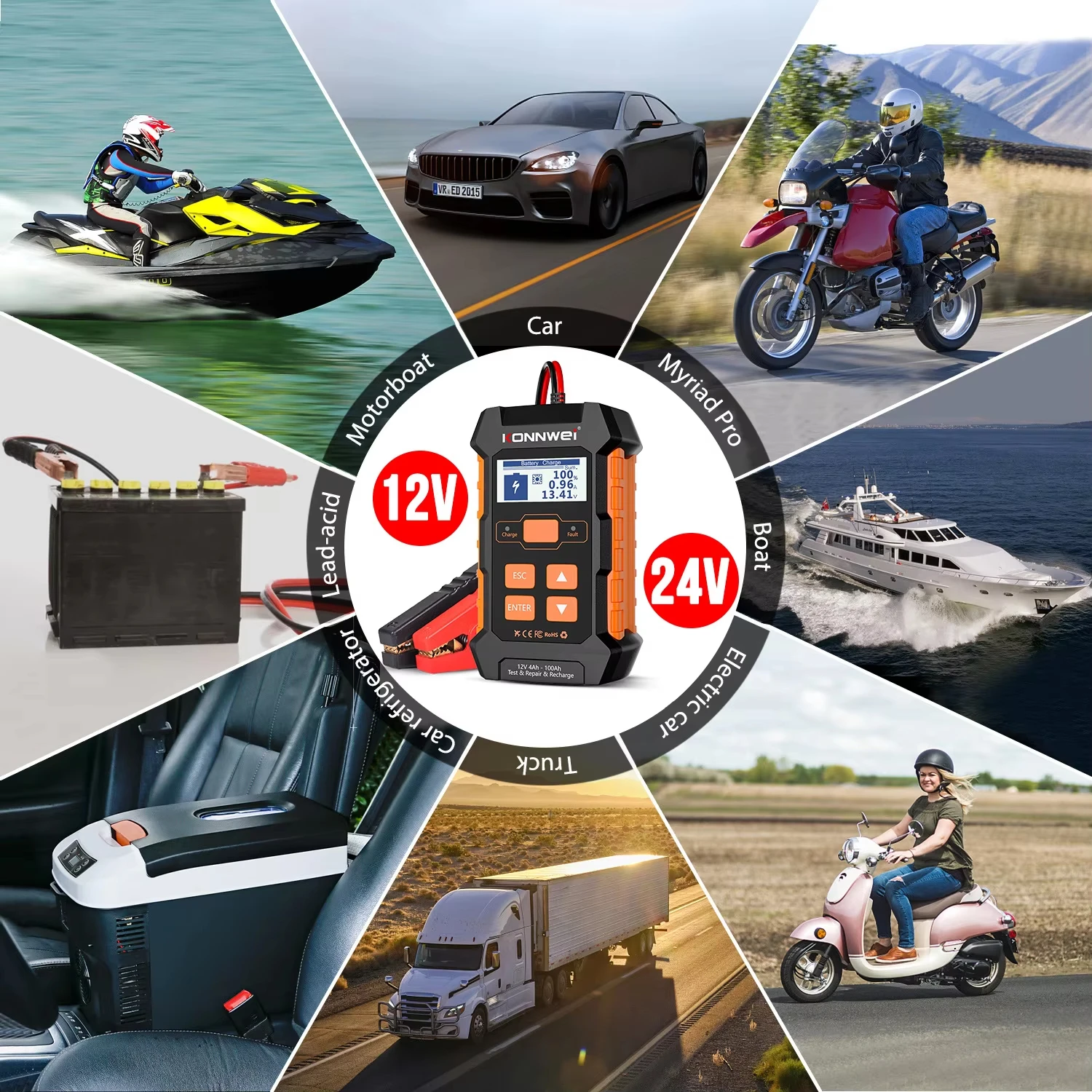 KONNWEI KW520 Testador de Bate - Battery Load Tester avaliação e preço