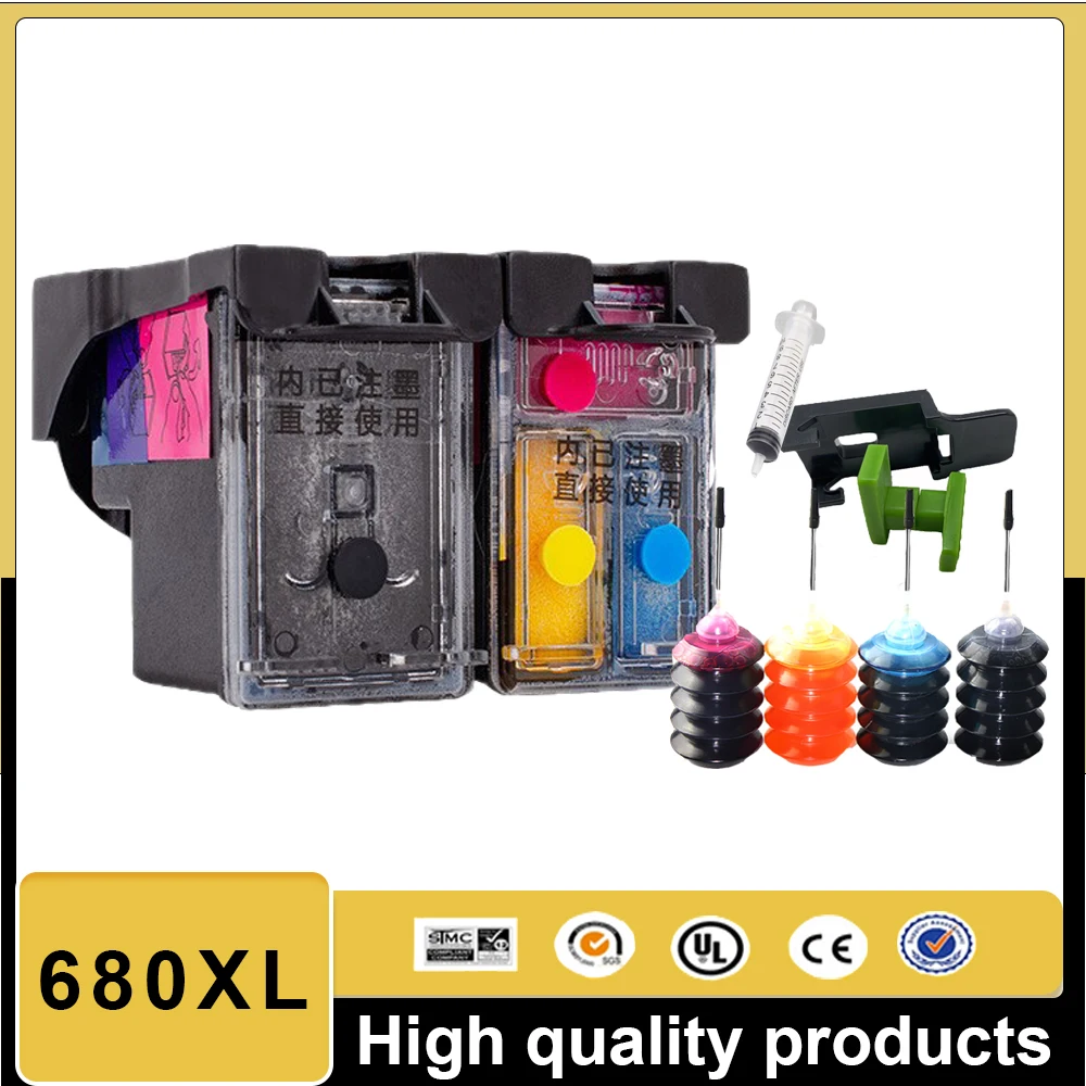 680XL Ink Cartridge Compatible for HP 680 XL For HP 1115 1118 2135 2138 4538 4678 2600 3635 3636 3638 3838 2600 5000 5200