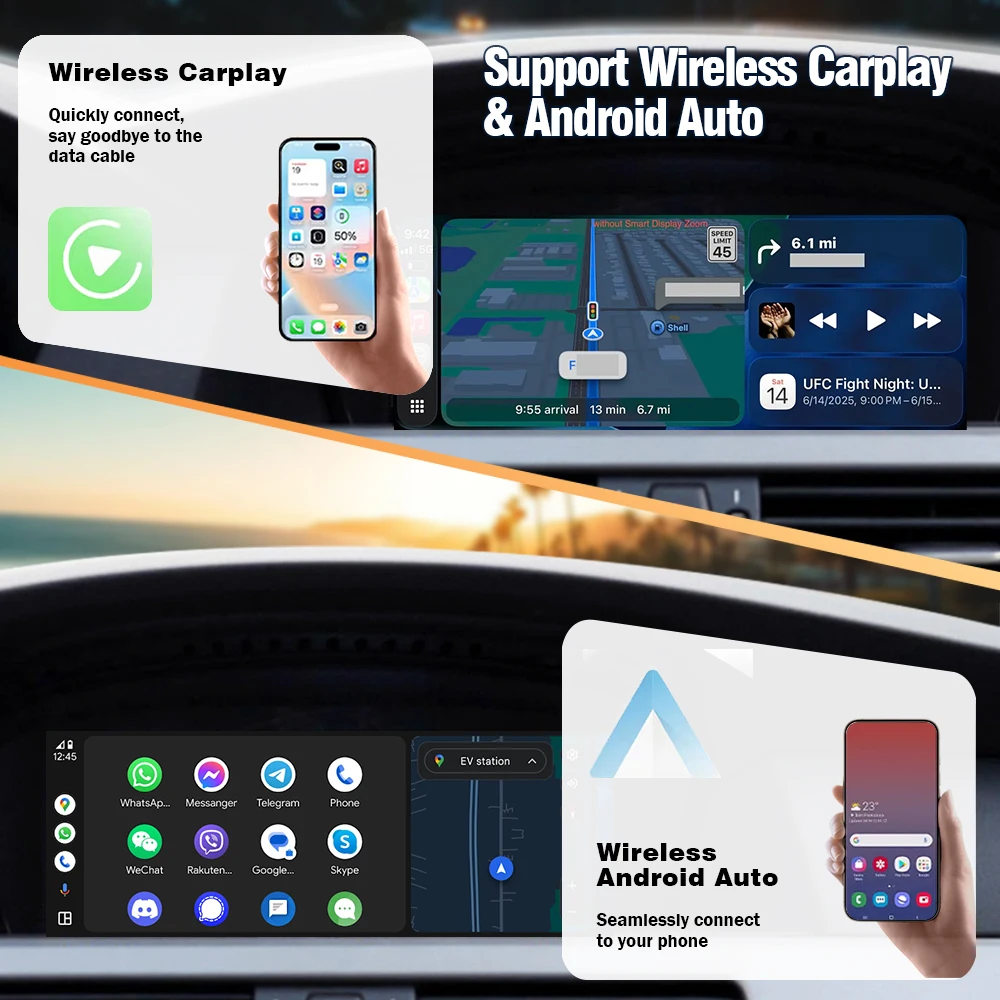 Picture 3: AUTOTOP Wireless CarPlay Android Auto Decoder for BMW CCC CIC 1 3 5 6 7 Series E90 E91 E92 E93 E81 E82 E87 E88 E60 E61 E70 E65