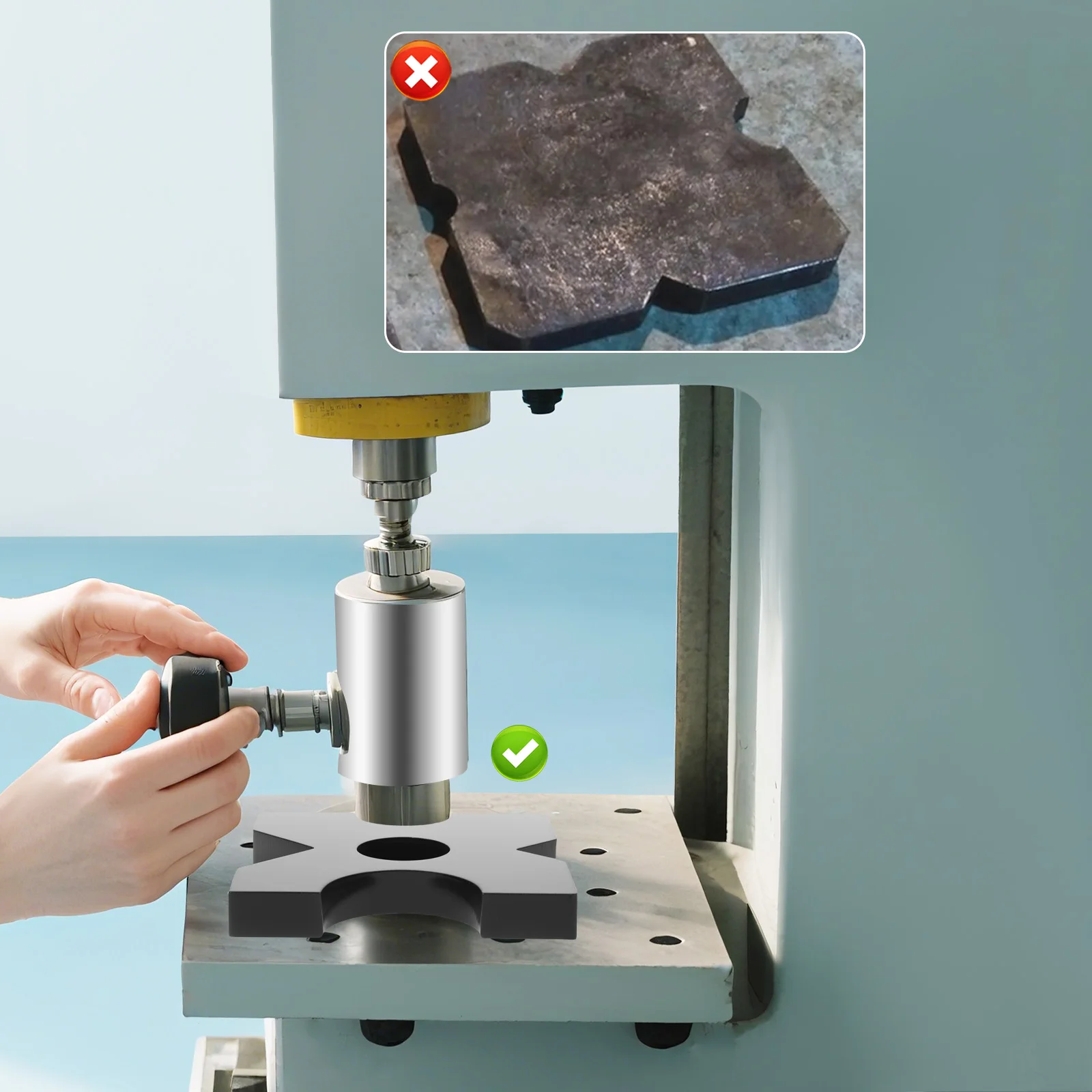 2Pcs H Frame Hydraulic Shop Press Plate, Shop Press Plate for 44092.45lbs and 70547.92lbs Presses