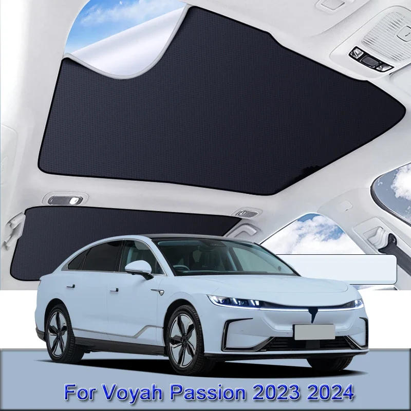 

For Voyah Passion 2023 2024 2025 Car Electrostatic Adsorption Sunroof Sunshade Heat Insulation Skylight Sticker Auto Accessories